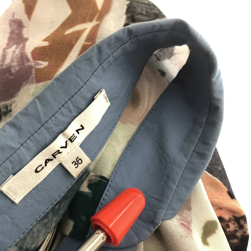 CARVEN / カルヴェン | シルク 総柄プリント シャツ | 36 | レディース
