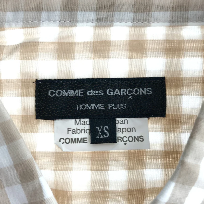 COMME des GARCONS HOMME PLUS / コムデギャルソンオムプリュス | 製品洗い加工 チェック パッチワークシャツ | XS | メンズ