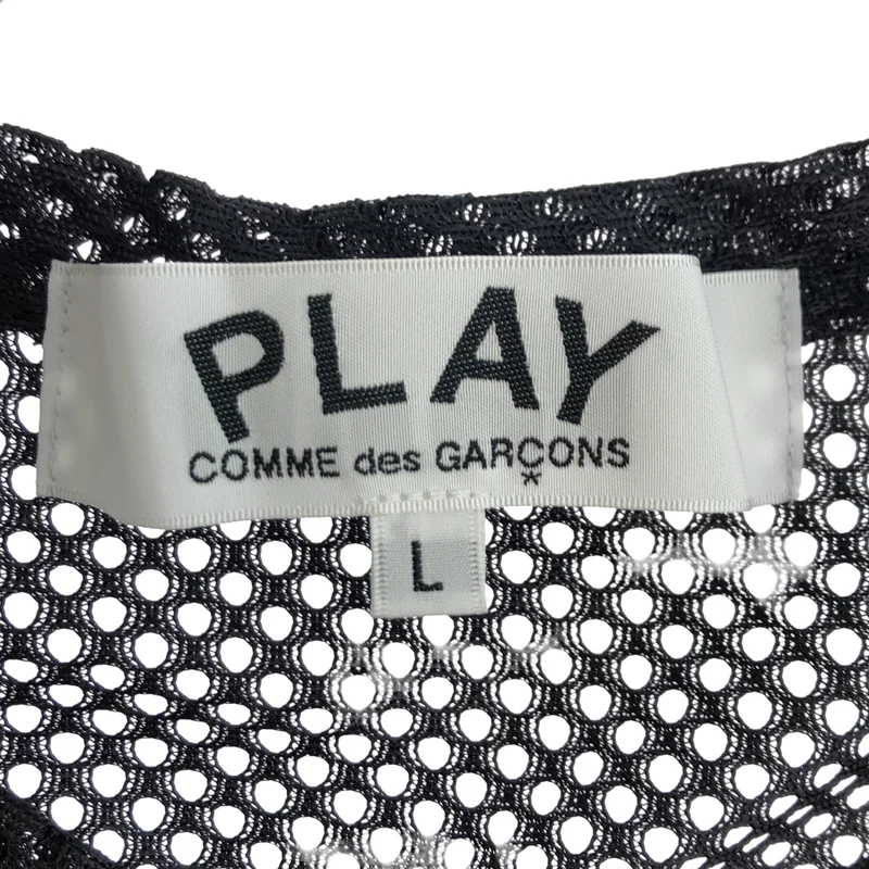 PLAY COMME des GARCONS / プレイコムデギャルソン | AD2025/8 | MESH T-SHIRT RED EMBLEM / レッドハート メッシュTシャツ | L | レディース