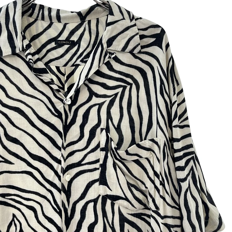 COMOLI / コモリ | 2026SS | ZEBRA オープンカラーシャツ_半袖 D01-02013 | 2 | メンズ