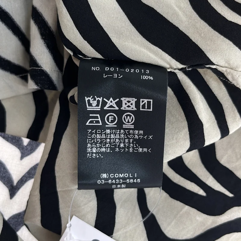 COMOLI / コモリ | 2026SS | ZEBRA オープンカラーシャツ_半袖 D01-02013 | 2 | メンズ