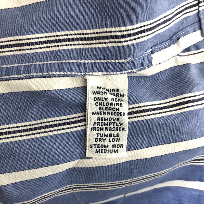 POLO BY RALPH LAUREN / ポロバイラルフローレン | 1990s | ヴィンテージ / CALDWELL コットン ストライプ オープンカラー 半袖シャツ | XL | メンズ