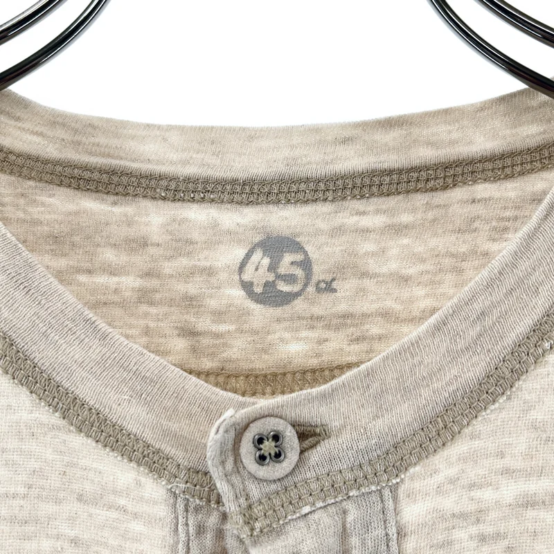 45r / フォーティファイブアール | リネン ヘンリーネック Tシャツ カットソー | 3 | レディース