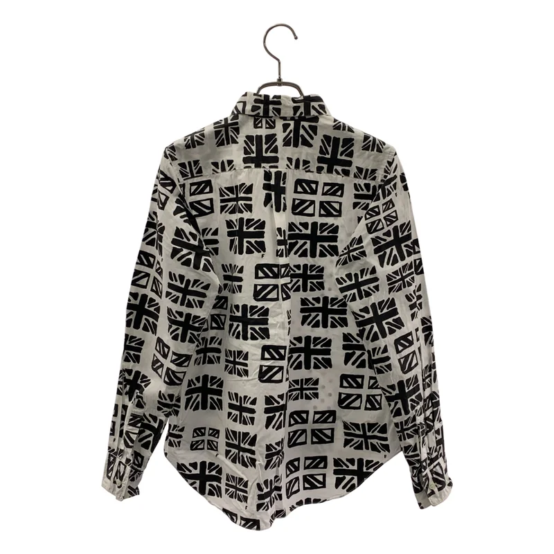 BLACK COMME des GARCONS / ブラックコムデギャルソン | 2013SS | コットン 総柄 アシンメトリー ユニオンジャック シャツ | XS | メンズ