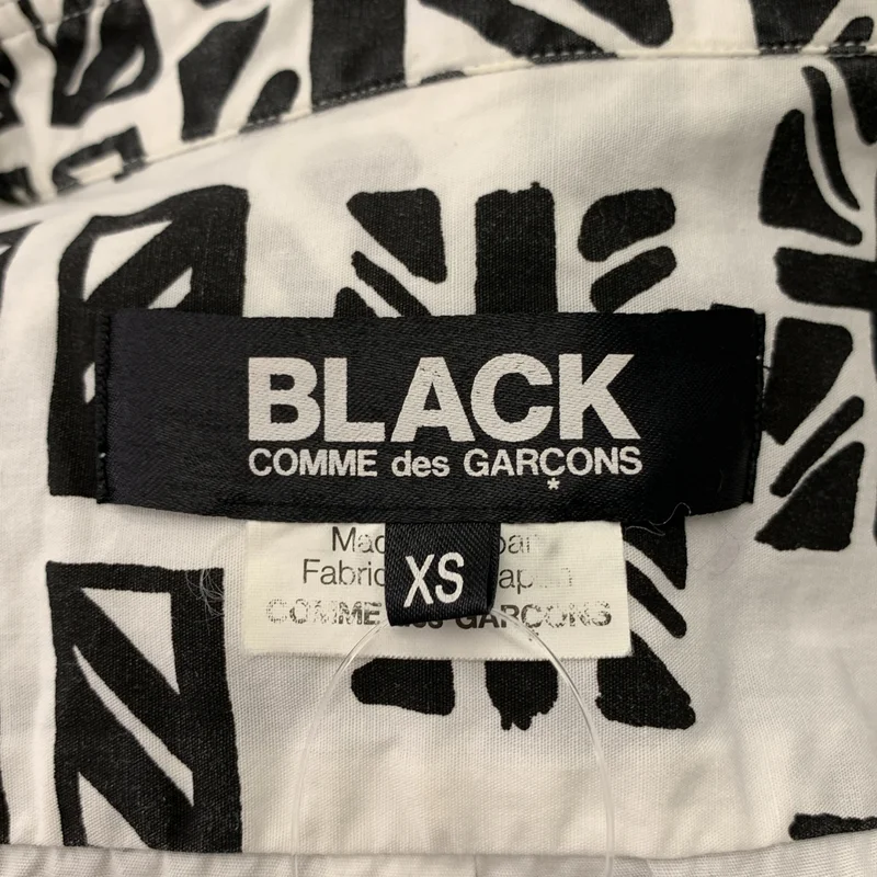 BLACK COMME des GARCONS / ブラックコムデギャルソン | 2013SS | コットン 総柄 アシンメトリー ユニオンジャック シャツ | XS | メンズ