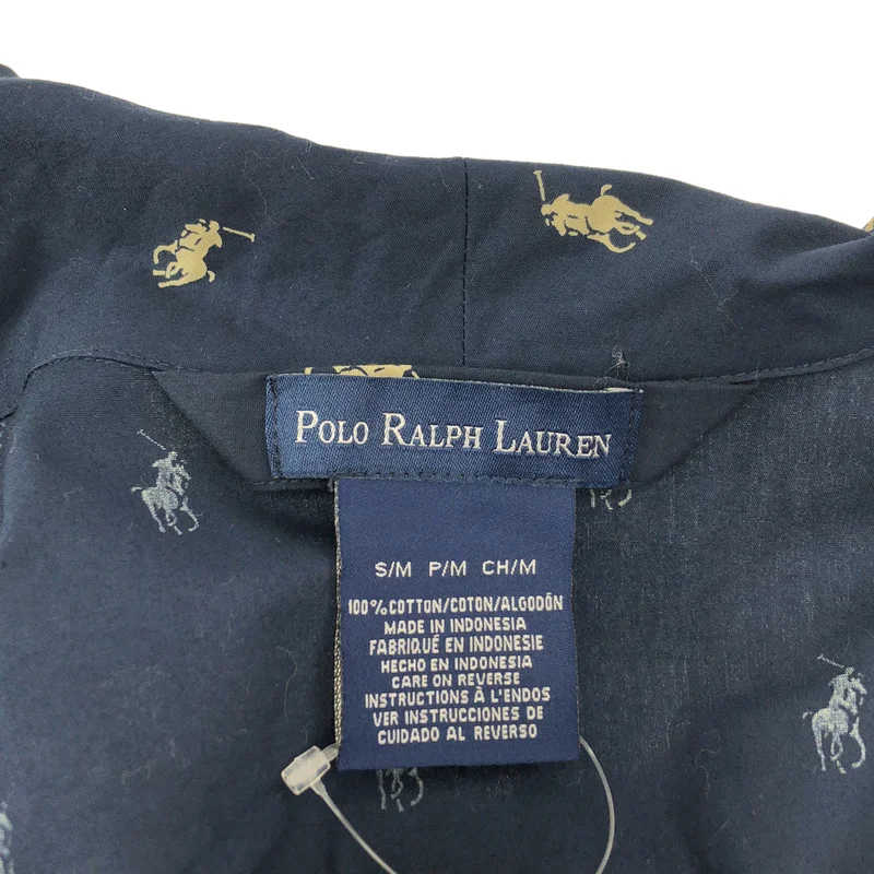 POLO RALPH LAUREN / ポロラルフローレン | 総柄 ポニー 刺しゅう コットン ガウンコート | M | レディース