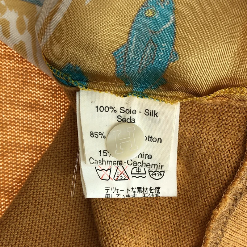 HERMES / エルメス | La Vie Precieuse de la Mediterranee / 地中海の貴重な命 シルク ポロシャツ |