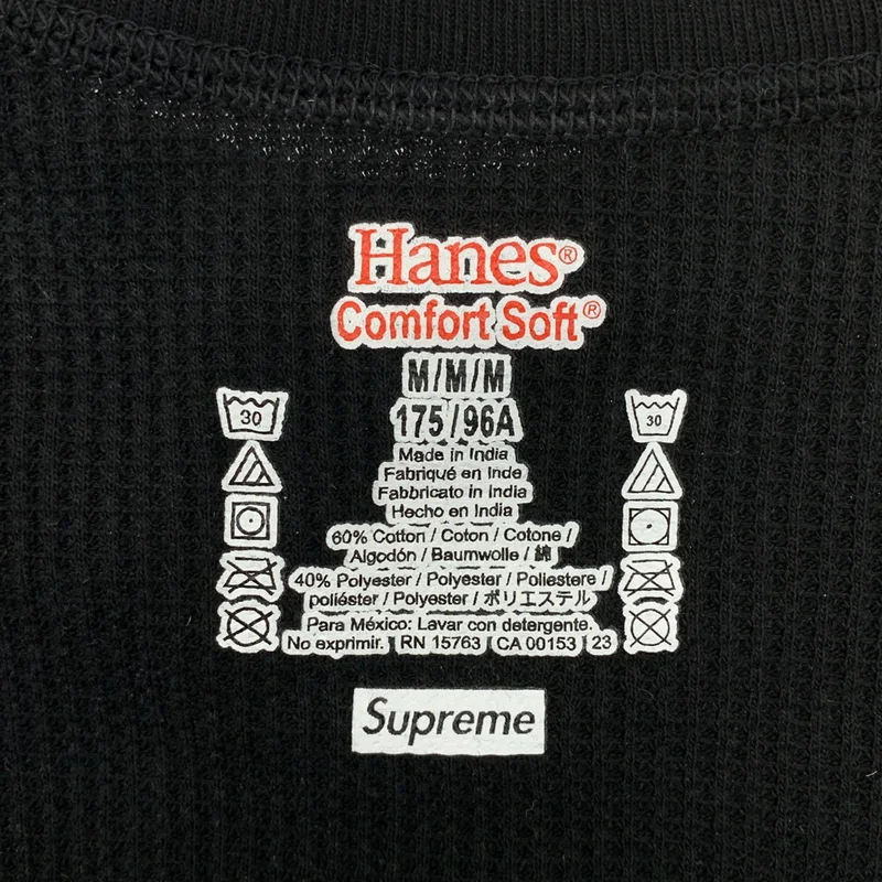 SUPREME / シュプリーム | × Hanes Bones Thermal Crew サーマル カットソー | M | メンズ