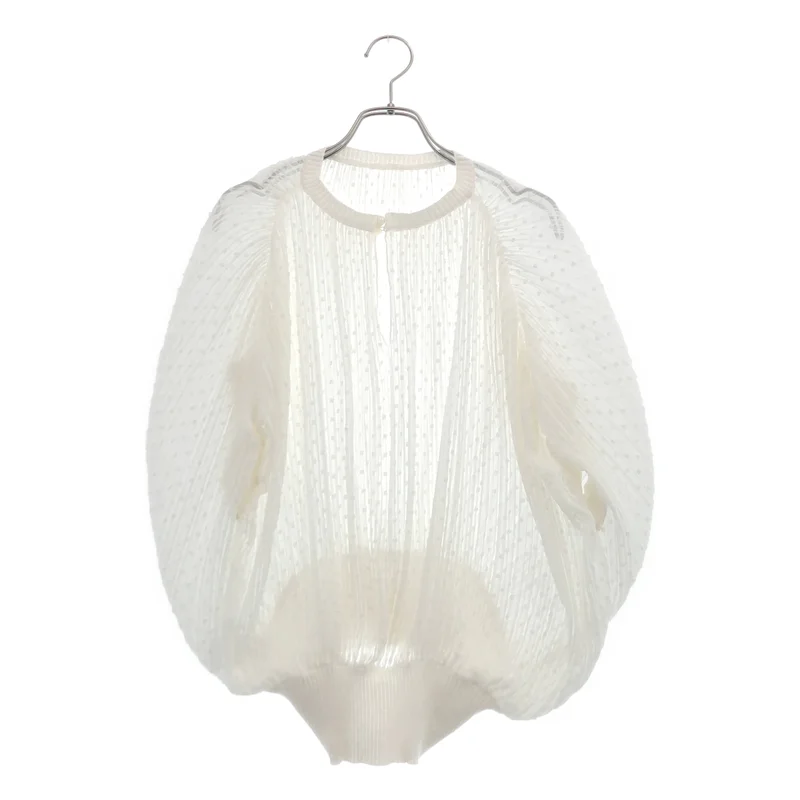 CLANE / クラネ | DOT JACQUARD RIB TOPS ドットジャガードリブトップス | 1 | レディース