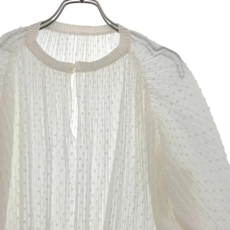 CLANE / クラネ | DOT JACQUARD RIB TOPS ドットジャガードリブトップス | 1 | レディース