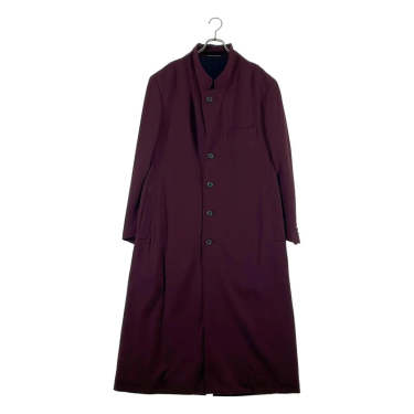 ヨウジヤマモトプールオム ウールギャバ フード付き ロングコート YOHJI YAMAMOTO POUR HOMME / ヨウジヤマモトプールオム | 2024AW