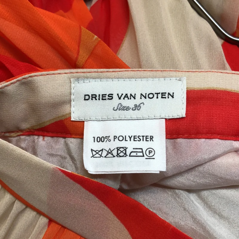 DRIES VAN NOTEN / ドリスヴァンノッテン | フラワープリント シアー プリーツスカート | 36 | レディース