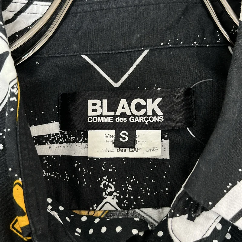 BLACK COMME des GARCONS / ブラックコムデギャルソン | 2020SS | コットン 総柄 レギュラーカラー シャツ | S | メンズ