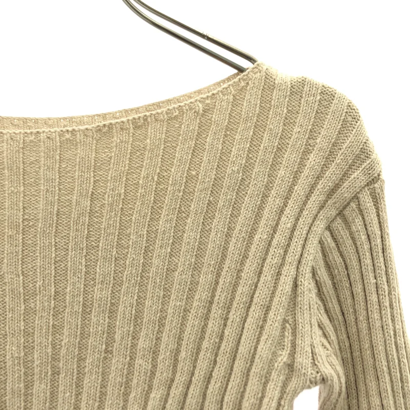THE SHISHIKUI / シシクイ | コットン ロングスリーブ リブ ニット | F | レディース
