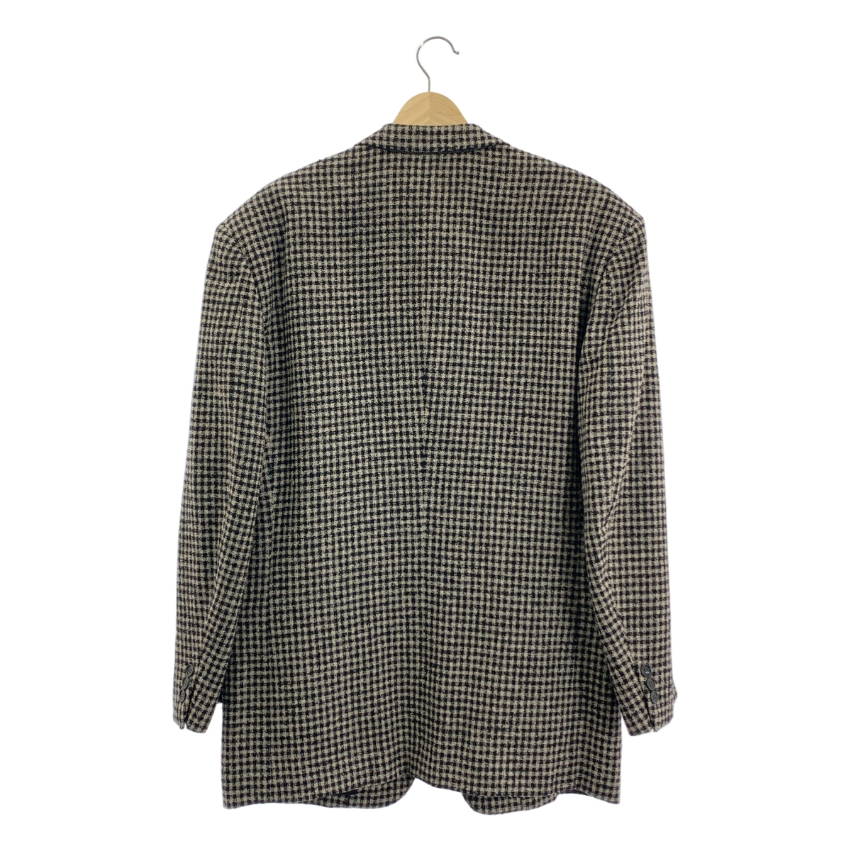 【筆タグ】ISSEY MIYAKE ウールテーラードジャケット　80s ISSEY MIYAKE / イッセイミヤケ | 1980s 筆タグ チェック テーラード