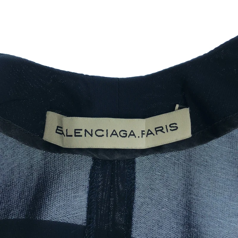 BALENCIAGA / バレンシアガ | 2004SS | ヘンリーネック 半袖 シアーブラウス | 38 | レディース