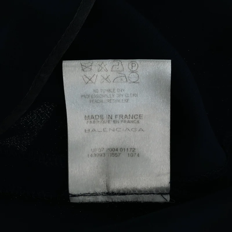 BALENCIAGA / バレンシアガ | 2004SS | ヘンリーネック 半袖 シアーブラウス | 38 | レディース