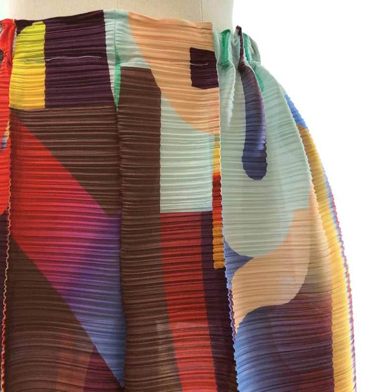 PLEATS PLEASE ISSEY MIYAKE / プリーツプリーズイッセイミヤケ | 2026SS | PLAYGROUND 総柄 プリーツ 変形 パンツ | 5 | レディース