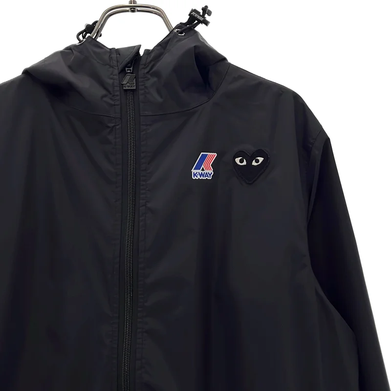 PLAY COMME des GARCONS / プレイコムデギャルソン | × K-WAY ハートワッペン ロゴ フルジップ ジャケット フーディ | SMALL | メンズ