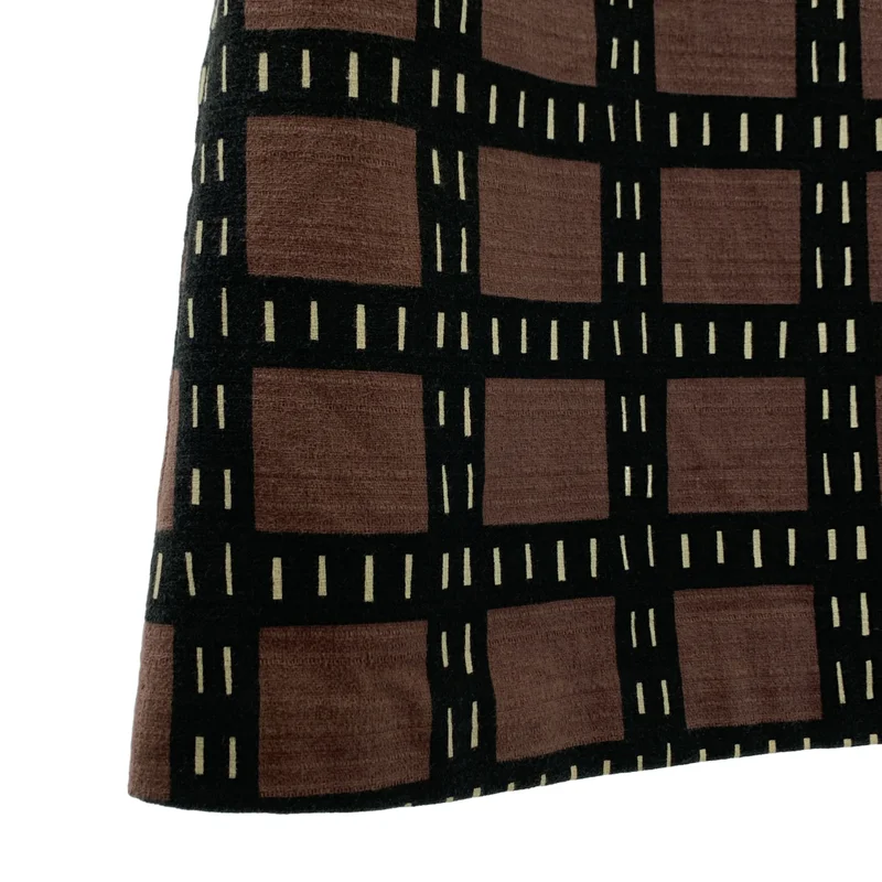 marimekko / マリメッコ | チェック 七分袖 ワンピース | 34 | レディース