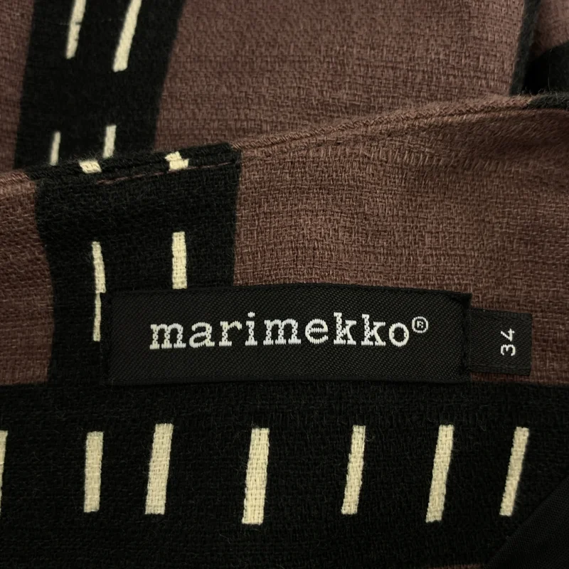 marimekko / マリメッコ | チェック 七分袖 ワンピース | 34 | レディース