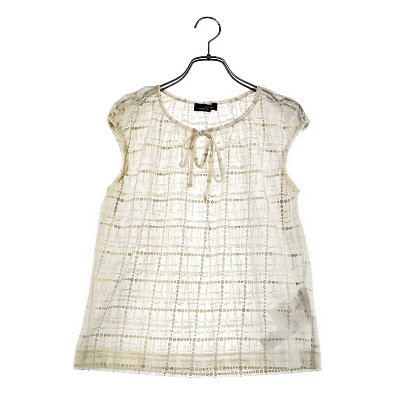 tricot COMME des GARCONS / トリココムデギャルソン | 2002SS | ナイロン チェック シアー ノースリーブ ブラウス |