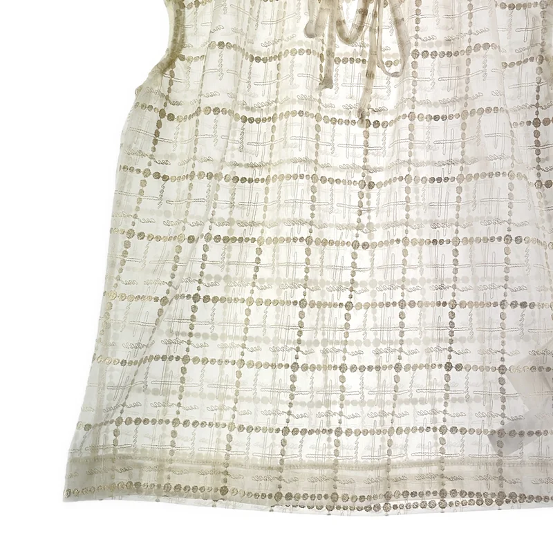 tricot COMME des GARCONS / トリココムデギャルソン | 2002SS | ナイロン チェック シアー ノースリーブ ブラウス |