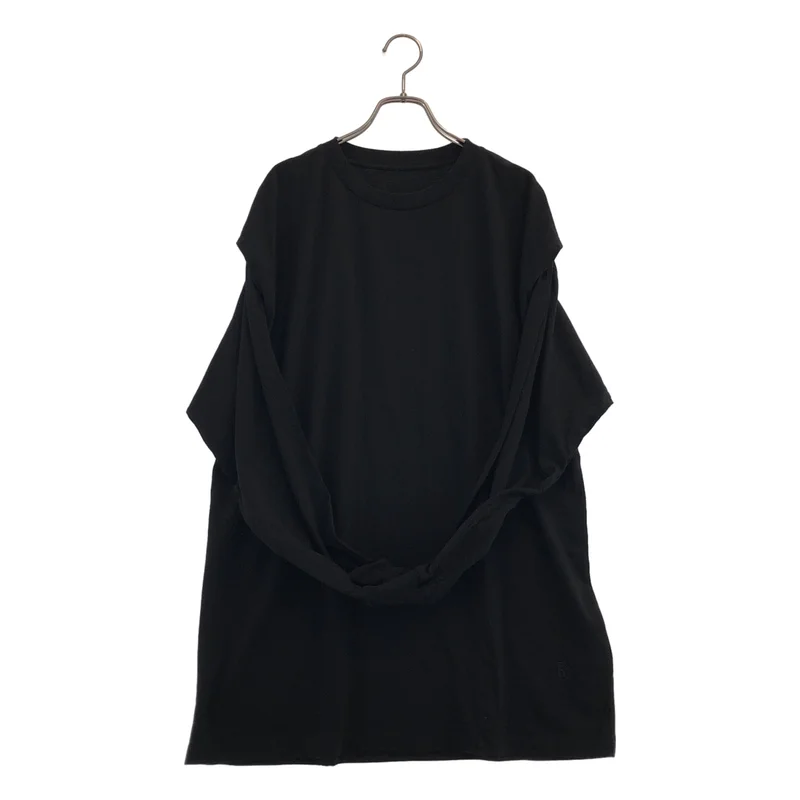 MM6 Maison Margiela / エムエムシックスメゾンマルジェラ | 2023SS | ロゴ刺しゅう ロングスリーブドッキング ノースリーブカットソー | M | レディース