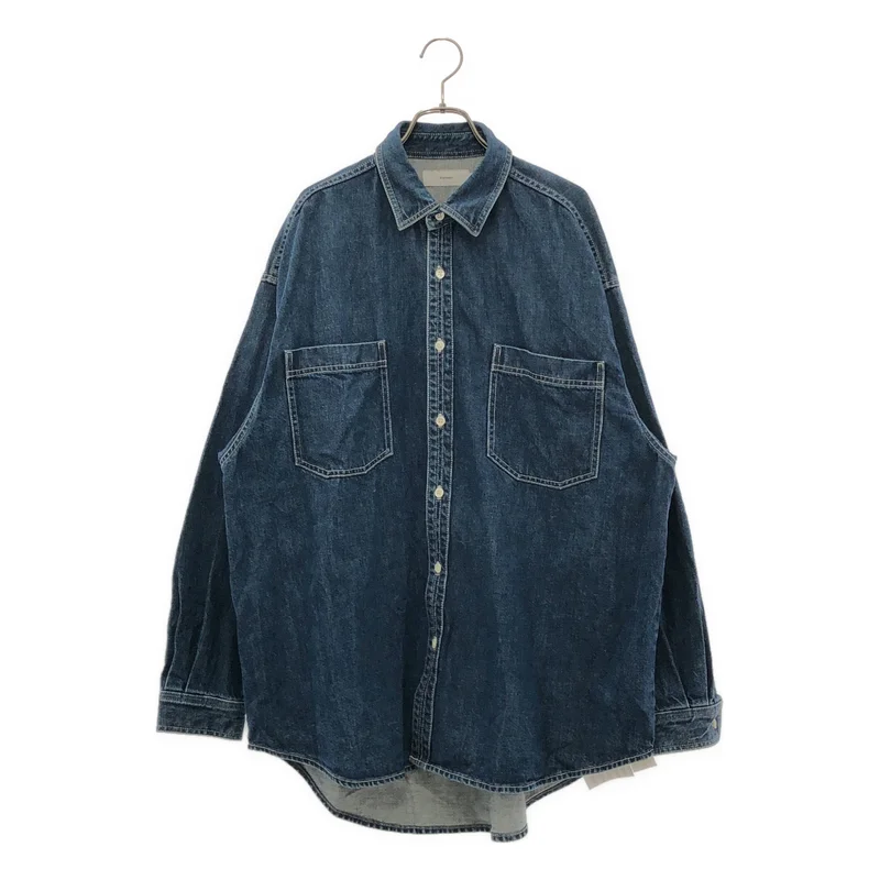 Graphpaper / グラフペーパー | Denim Regular Collar Shirt FADE デニムレギュラーカラーシャツ | 1 | メンズ