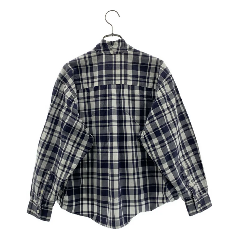 MAISON KITSUNE / メゾンキツネ | コットン チェック ボウタイ シャツ | 36 | レディース
