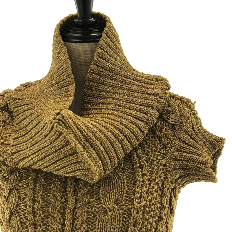 JUNYA WATANABE COMME des GARCONS / ジュンヤワタナベ | 2009AW | ハイネック ラメニット 半袖ワンピース | S | レディース