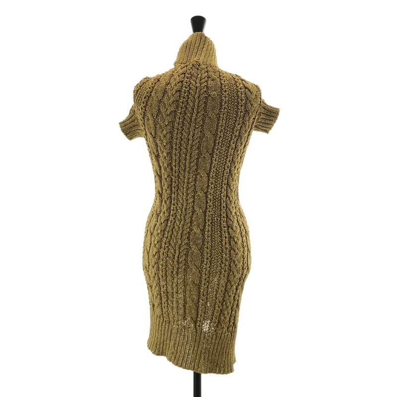 JUNYA WATANABE COMME des GARCONS / ジュンヤワタナベ | 2009AW | ハイネック ラメニット 半袖ワンピース | S | レディース
