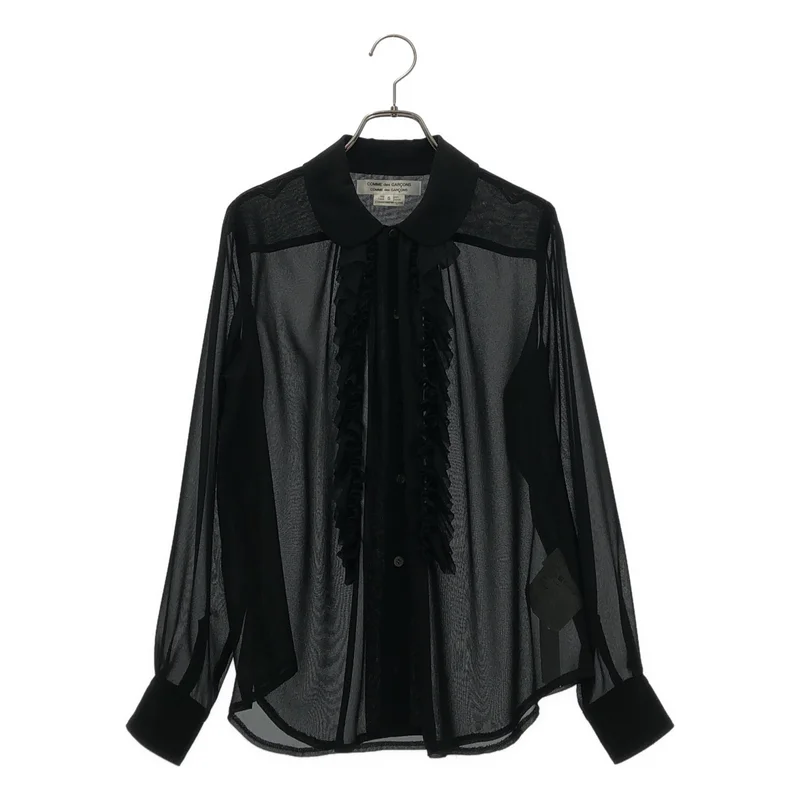 COMME des GARCONS COMME des GARCONS / コムコム | シアー フリル シャツ_長袖 RN-B009 | S | レディース