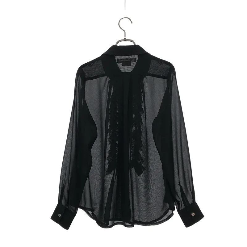 COMME des GARCONS COMME des GARCONS / コムコム | シアー フリル シャツ_長袖 RN-B009 | S | レディース