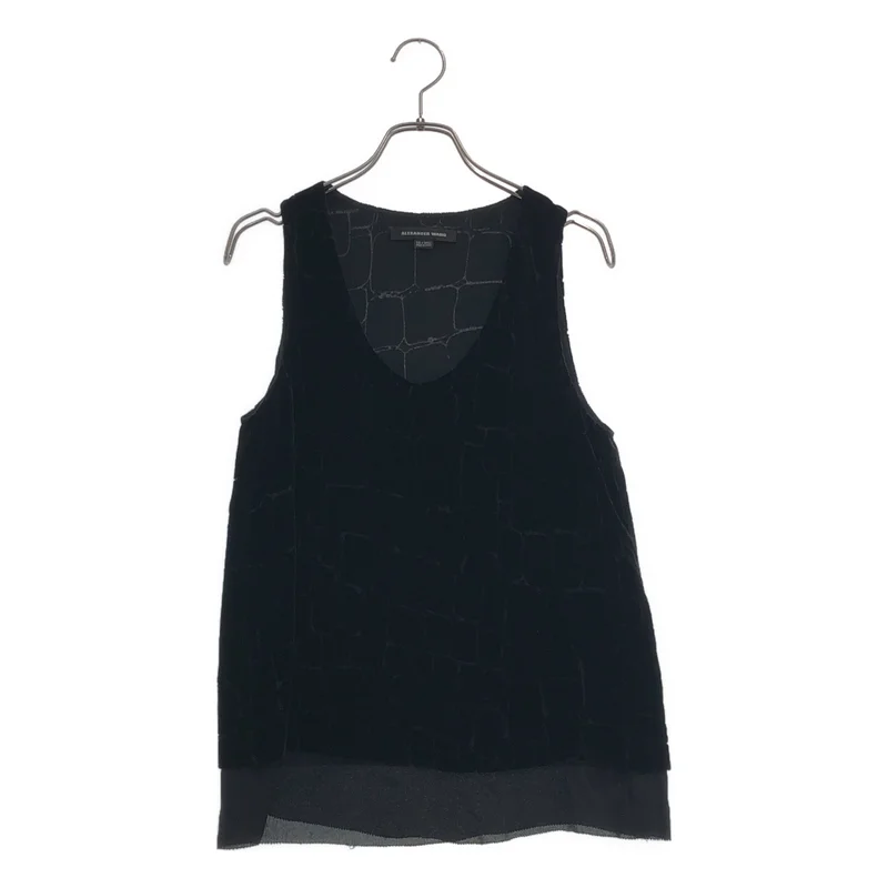 ALEXANDER WANG / アレキサンダーワン | ベロア レイヤード ノースリーブ トップス | S | レディース
