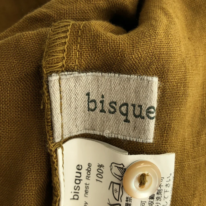 bisque by nest Robe / ビスクバイネストローブ | リネン 七分袖 ノーカラーブラウス |
