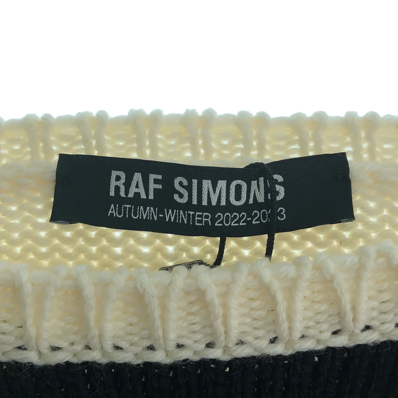 RAF SIMONS / ラフシモンズ | 2022AW | RSロゴ オーバーサイズ ボーダー ニット | 1 | メンズ
