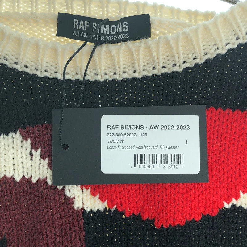 RAF SIMONS / ラフシモンズ | 2022AW | RSロゴ オーバーサイズ ボーダー ニット | 1 | メンズ