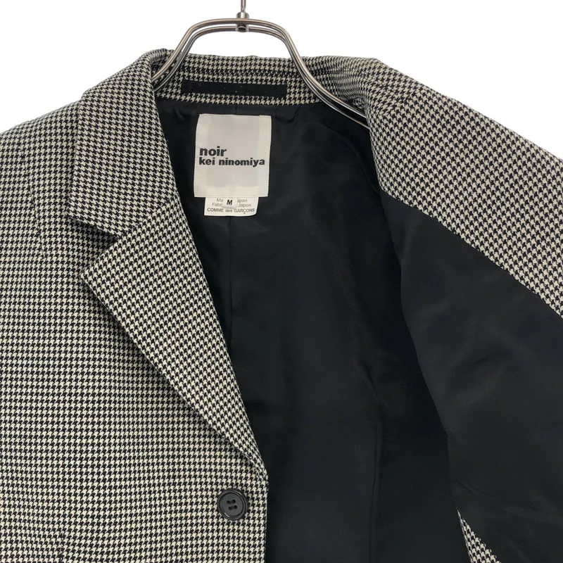 noir kei ninomiya / ノワールケイニノミヤ | 2023SS | ウール 千鳥格子 ショートスリーブ ジャケット | M | レディース