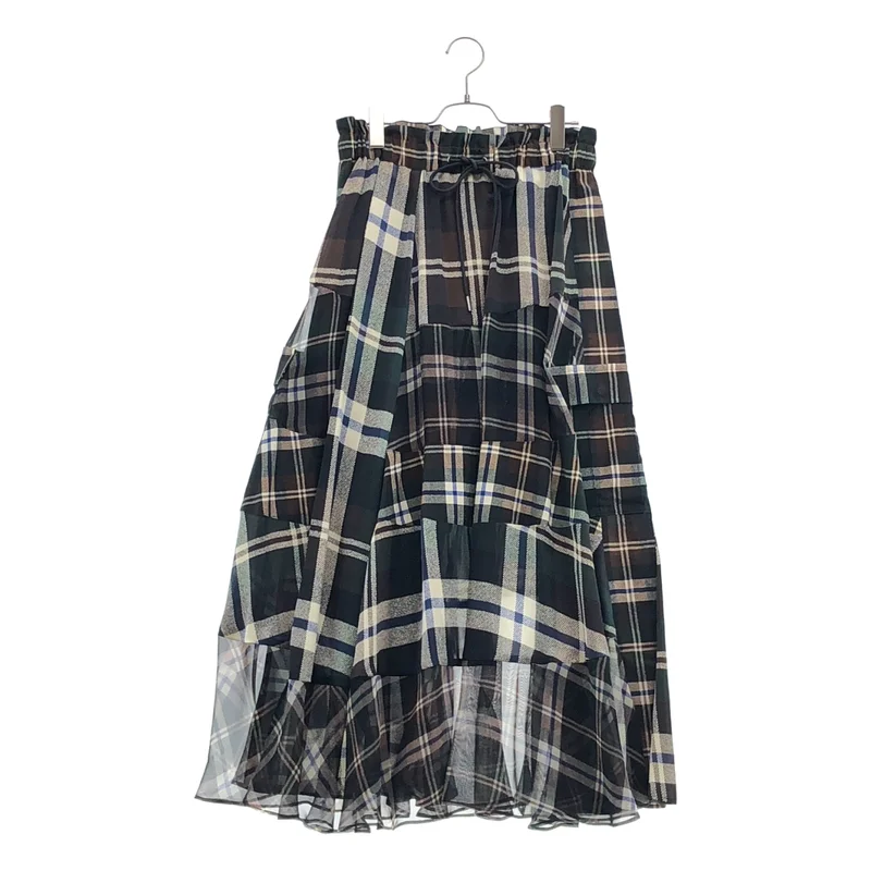 sacai / サカイ | 2025SS | チェック切り替え カーゴスカート | 2 | レディース