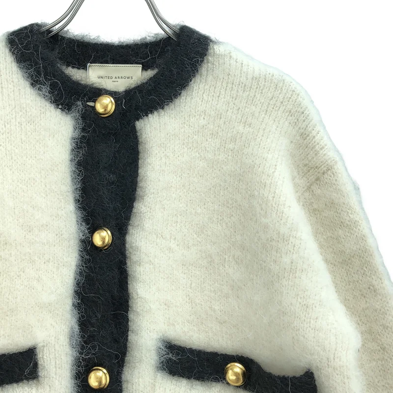 UNITED ARROWS / ユナイテッドアローズ | アルパカ混 シャギー クルーネック ニットカーディガン 1528-199-0333 |