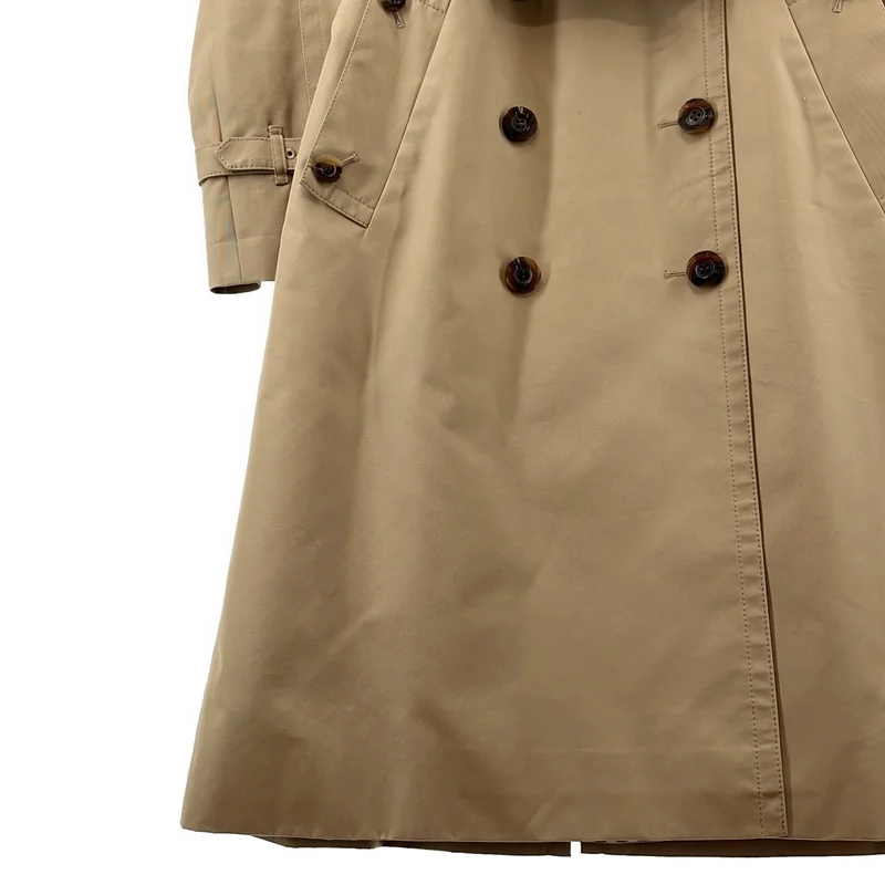 AQUASCUTUM / アクアスキュータム | ベルテッド ロゴボタン トレンチコート / 着脱可ライナー | 4 | レディース