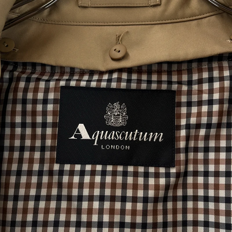 AQUASCUTUM / アクアスキュータム | ベルテッド ロゴボタン トレンチコート / 着脱可ライナー | 4 | レディース