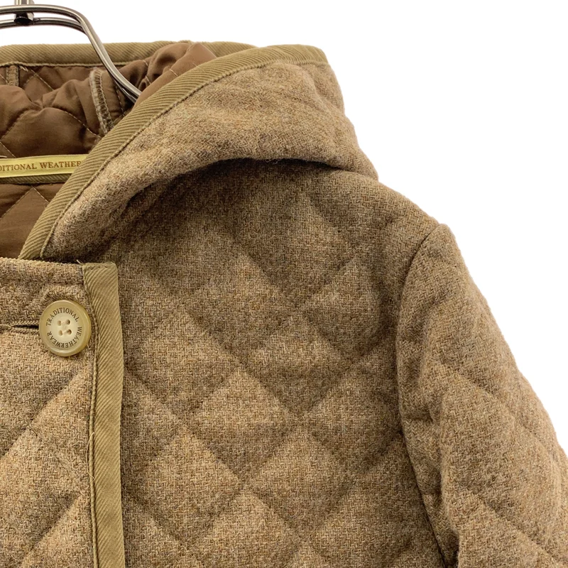 Traditional Weatherwear / トラディショナルウェザーウェア | ウール フーデッド キルティングコート | 34 | レディース