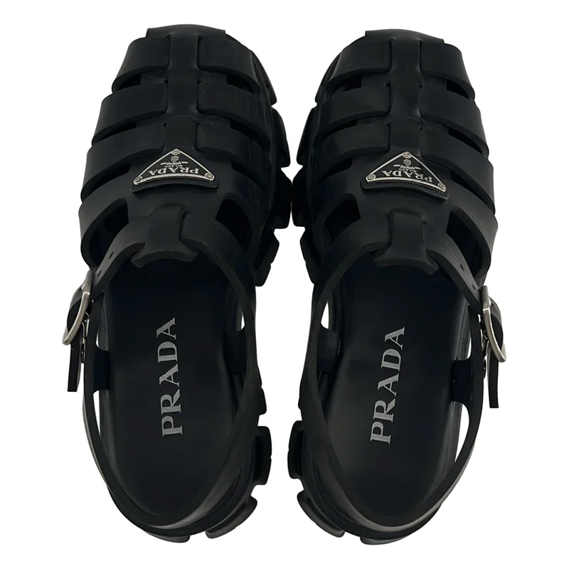 PRADA / プラダ | モノリスラバーサンダル | 38 | レディース