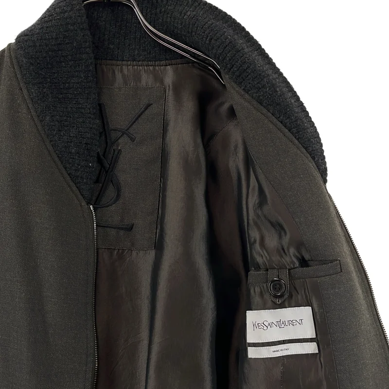 YVES SAINT LAURENT / イヴサンローラン | 2010AW | ショールカラー ボンバージャケット | 46 | メンズ