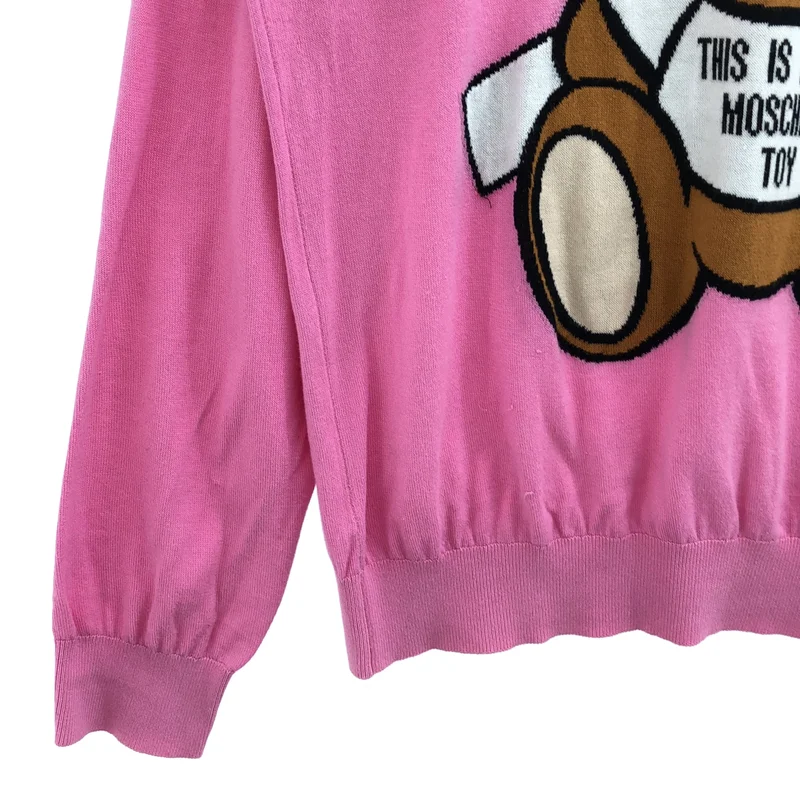 MOSCHINO / モスキーノ | コットン ベア クルーネックニット | XS | レディース