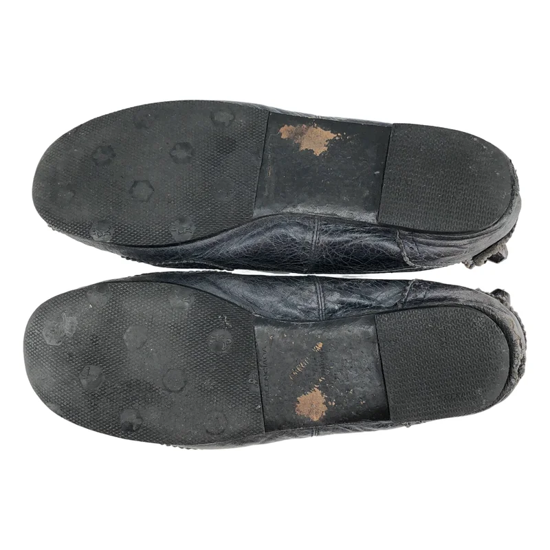 BALENCIAGA / バレンシアガ | レザー スタッズ フラットパンプス | 36 | レディース