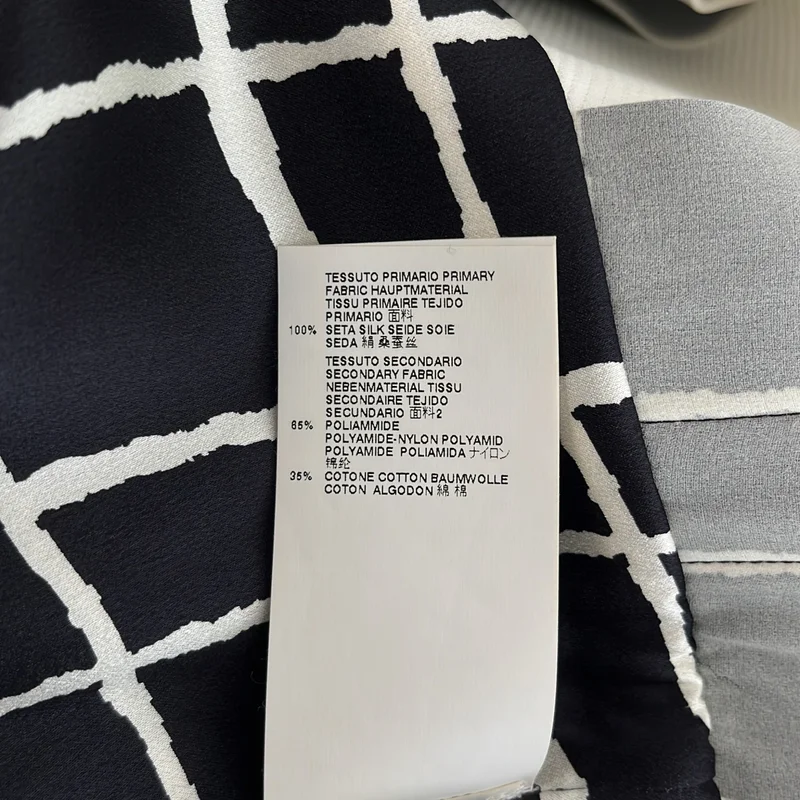 DSQUARED2 / ディースクエアード | シルク 総柄 異素材 切替 バックジップ ワンピース | 40 | レディース