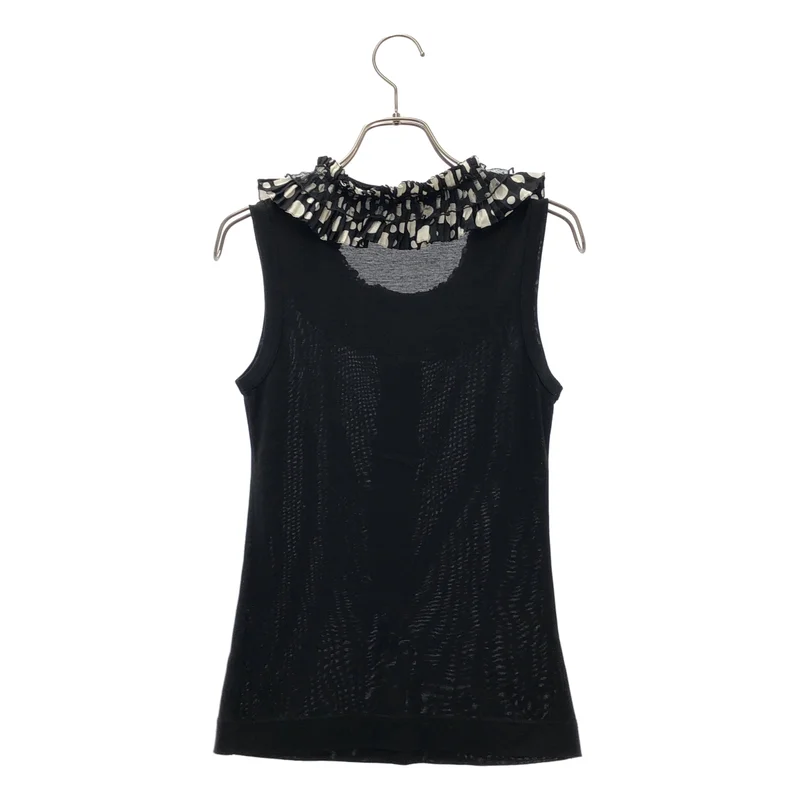 DOLCE＆GABBANA / ドルチェ＆ガッバーナ | フリル ノースリーブカットソー | 38 | レディース